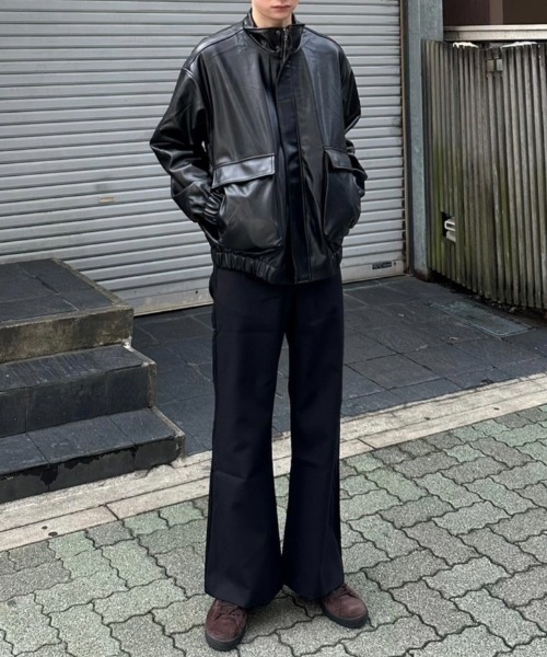 Chikashitsu +（チカシツプラス）の「【CS】full length flare slacks / 【シーエス】フルレングスフレアスラックス（スラックス・メンズ・ブラック・S/M）」の18枚目の写真