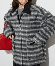 MAISON BREEZE reveur（メゾンブリーズレヴール）の「【MAISON BREEZE reveur】シャギーチェックミドルコート ブルゾン カバーオール DTK（カバーオール）」