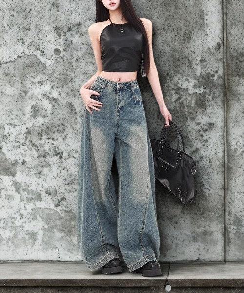 center i(センターアイ)の「ルーズカーブバルーンデニム(デニムパンツ・レディース・ブルー・S/M)」の5枚目の写真