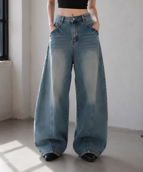 center i(センターアイ)の「ルーズカーブバルーンデニム(デニムパンツ・レディース・ブルー・S/M)」の13枚目の写真