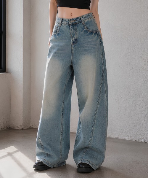 center i(センターアイ)の「ルーズカーブバルーンデニム(デニムパンツ・レディース・ブルー・S/M)」の10枚目の写真