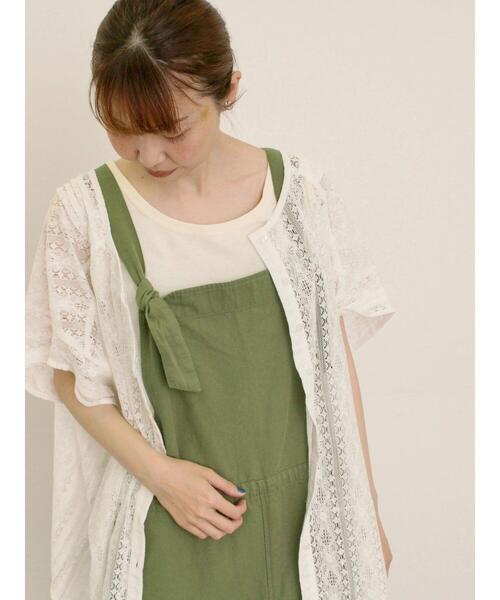 Samansa Mos2(サマンサ モスモス)の「2WAYレースベスト(ベスト・レディース・キナリ/チャコールグレー/オフホワイト・F)」の2枚目の写真