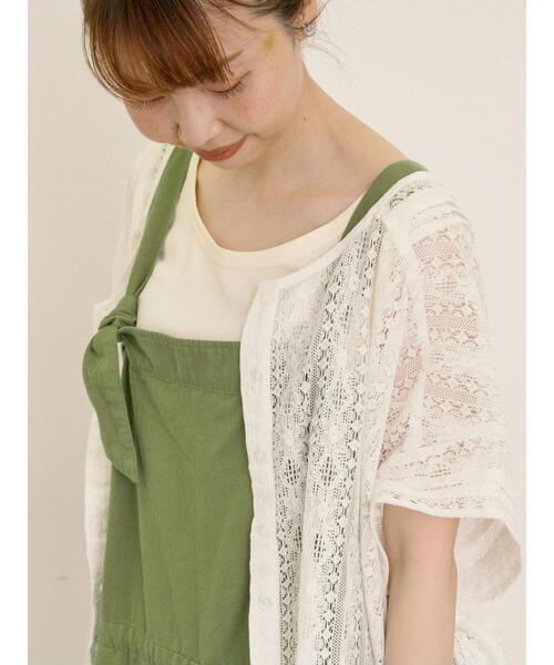 Samansa Mos2(サマンサ モスモス)の「2WAYレースベスト(ベスト・レディース・キナリ/チャコールグレー/オフホワイト・F)」の4枚目の写真