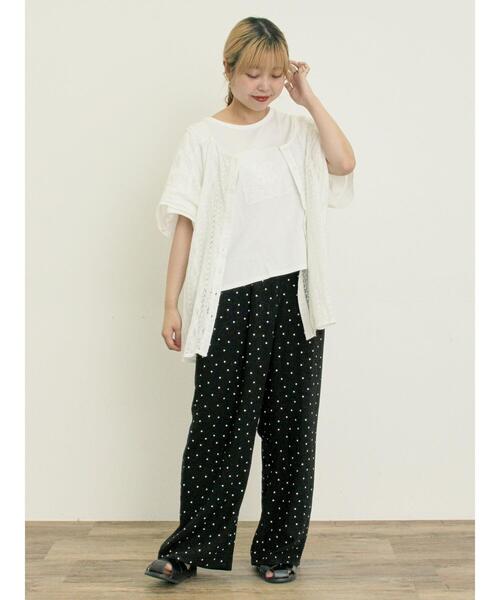 Samansa Mos2(サマンサ モスモス)の「2WAYレースベスト(ベスト・レディース・キナリ/チャコールグレー/オフホワイト・F)」の10枚目の写真