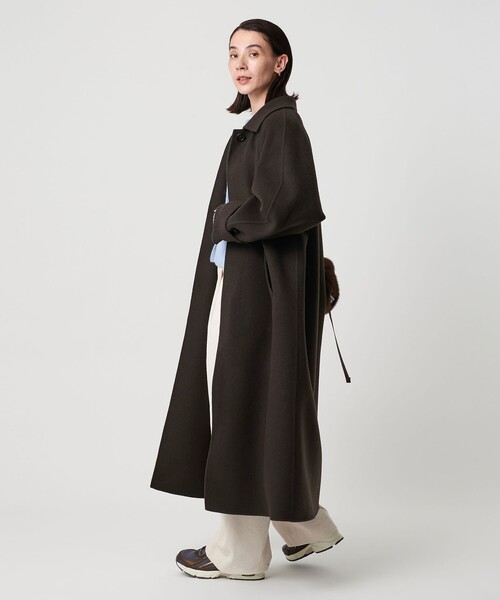 美品　BEAUTY&YOUTH ブラウン ロングコート S N.Natural Beauty Basic ステンカラーコート コート 「PS/低身長