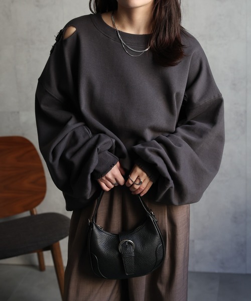 セール】ダメージ加工Big裏毛トレーナー（スウェット）｜ap retro