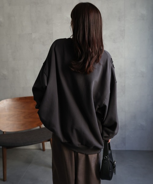 セール】ダメージ加工Big裏毛トレーナー（スウェット）｜ap retro