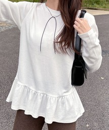CHAN ME | 裾フリルTシャツ(Tシャツ/カットソー)