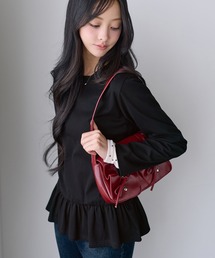 CHAN ME（チャンミ）の「裾フリルTシャツ（Tシャツ/カットソー）」