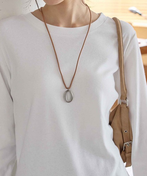 CHAN ME（チャンミ）の「裾フリルTシャツ（Tシャツ/カットソー・レディース・グレー/ネイビー/ホワイト/ブラック・X-LARGE/LARGE/MEDIUM）」の8枚目の写真