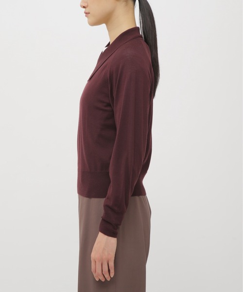 MARGARET HOWELL（マーガレットハウエル）の「WASHABLE WOOL（ニット/セーター・レディース・ブラック/ワインレッド・2）」の9枚目の写真