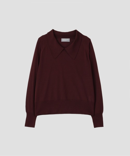 MARGARET HOWELL（マーガレットハウエル）の「WASHABLE WOOL（ニット/セーター・レディース・ブラック/ワインレッド・2）」の10枚目の写真