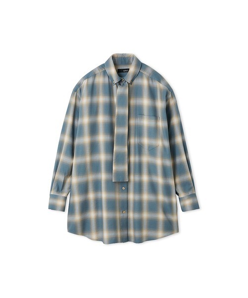 styling/（スタイリング）の「カシュクール2WAYシャツ（シャツ/ブラウス・レディース・モカ/オフホワイト/グレー/ブルー・F）」の4枚目の写真