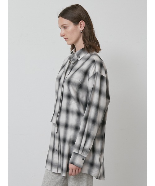 styling/（スタイリング）の「カシュクール2WAYシャツ（シャツ/ブラウス・レディース・モカ/オフホワイト/グレー/ブルー・F）」の9枚目の写真