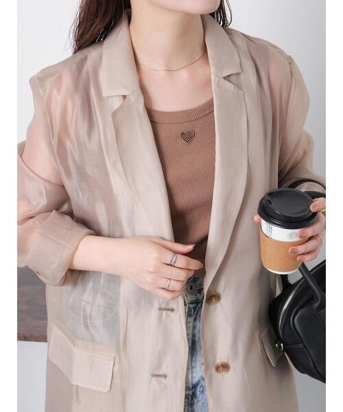 ehka sopo（エヘカソポ）の「◎シアーテーラードジャケット（テーラードジャケット・レディース・グレー/サックスブルー/ベージュ・F）」の22枚目の写真