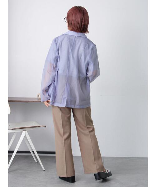 ehka sopo（エヘカソポ）の「◎シアーテーラードジャケット（テーラードジャケット・レディース・グレー/サックスブルー/ベージュ・F）」の5枚目の写真