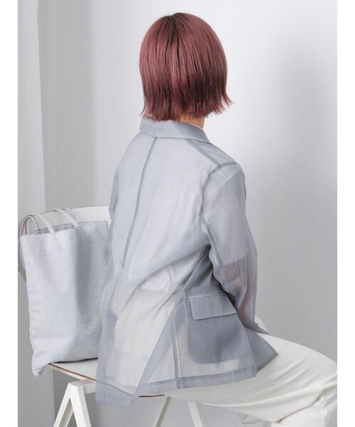 ehka sopo（エヘカソポ）の「◎シアーテーラードジャケット（テーラードジャケット・レディース・グレー/サックスブルー/ベージュ・F）」の8枚目の写真