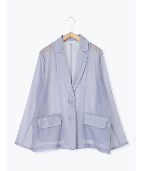 ehka sopo（エヘカソポ）の「◎シアーテーラードジャケット（テーラードジャケット・レディース・グレー/サックスブルー/ベージュ・F）」の15枚目の写真