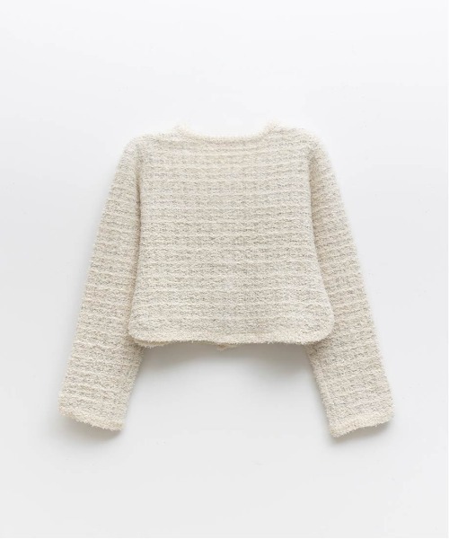 RANDA（ランダ）の「ツイードニットカーディガン（カーディガン/ボレロ・レディース・ピンク/アイボリー/グレー/ブラック・FREE）」の22枚目の写真