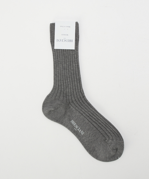 Bresciani（ブレシアニ）の「BRESCIANI ブレッシアーニ 別注 リブソックス WD009UN0001（ソックス/靴下・レディース・ネイビー/ピンク/レッド/グリーン/キャメル/ホワイト/グレー/チャコールグレー・FREE）」の3枚目の写真