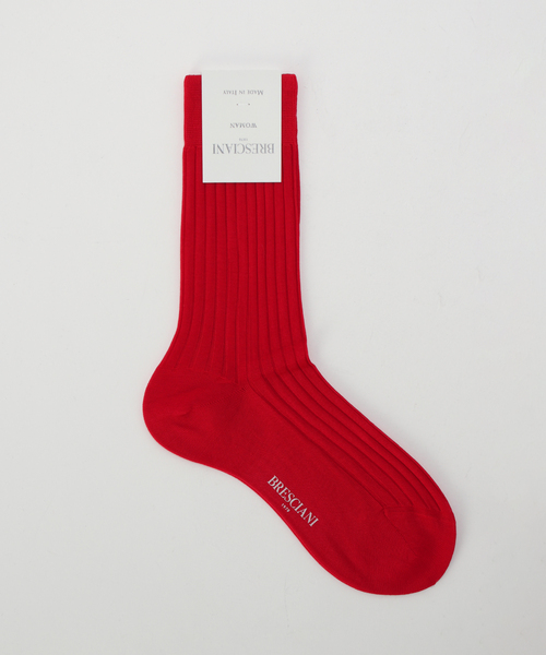 Bresciani（ブレシアニ）の「BRESCIANI ブレッシアーニ 別注 リブソックス WD009UN0001（ソックス/靴下・レディース・ネイビー/ピンク/レッド/グリーン/キャメル/ホワイト/グレー/チャコールグレー・FREE）」の8枚目の写真