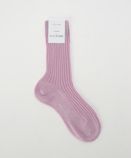 Bresciani（ブレシアニ）の「BRESCIANI ブレッシアーニ 別注 リブソックス WD009UN0001（ソックス/靴下・レディース・ネイビー/ピンク/レッド/グリーン/キャメル/ホワイト/グレー/チャコールグレー・FREE）」の7枚目の写真