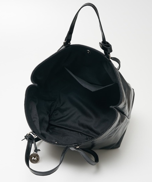 marco masi（マルコマージ）の「【MARCO MASI】２WAYハンドルレザートートバッグ　ブラック（トートバッグ・レディース・ブラック・フリー）」の3枚目の写真