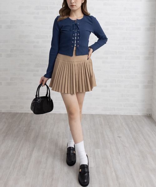 clear（クリア）の「フロントスピンドルカットソー[カジュアル 着回し抜群 大人]（Tシャツ/カットソー・レディース・ブラック/オフホワイト/チャコールグレー/ネイビー/ブラウン/レッド・F）」の9枚目の写真