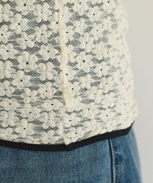 のんた ハートモチーフプリントTシャツ(M ホワイト): トップス｜Right