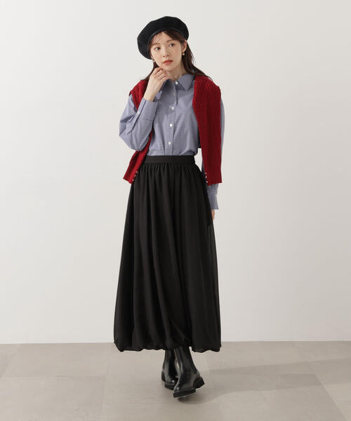 PROPORTION BODY DRESSING（プロポーションボディドレッシング）の「＜ウォッシャブル＞バルーンスカート / 1215220003（スカート・レディース・ホワイト/ブラック・P/S/MEDIUM）」の5枚目の写真