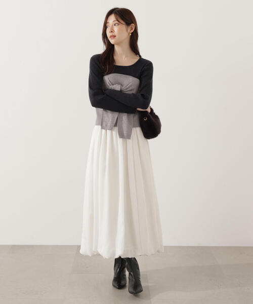 PROPORTION BODY DRESSING（プロポーションボディドレッシング）の「＜ウォッシャブル＞バルーンスカート / 1215220003（スカート・レディース・ホワイト/ブラック・P/S/MEDIUM）」の13枚目の写真