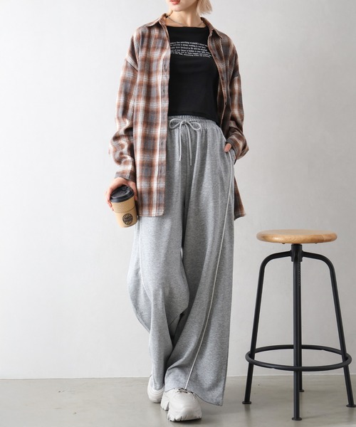 SpRay（スプレイ）の「ビエラチェック3WAYシャツ（シャツ/ブラウス・レディース・ブラック/グレー/ブラウン・FREE）」の4枚目の写真