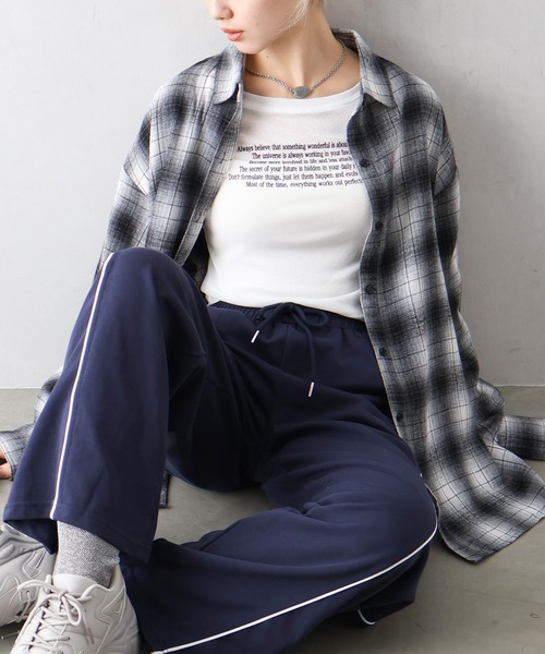 SpRay（スプレイ）の「ビエラチェック3WAYシャツ（シャツ/ブラウス・レディース・ブラック/グレー/ブラウン・FREE）」の18枚目の写真