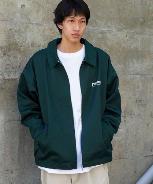 THRASHER(スラッシャー)の「TWILL WORK JACKET/THRASHER スラッシャー ツイル ワーク ジャケット カバーオール ブルゾン アウターワークウェア ストリート(ブルゾン・メンズ・ブラック/ダークグリーン・MEDIUM/X-LARGE/LARGE)」の18枚目の写真
