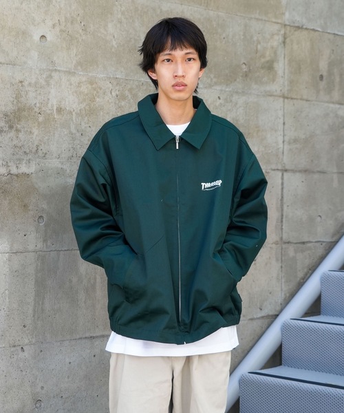 THRASHER(スラッシャー)の「TWILL WORK JACKET/THRASHER スラッシャー ツイル ワーク ジャケット カバーオール ブルゾン アウターワークウェア ストリート(ブルゾン・メンズ・ブラック/ダークグリーン・MEDIUM/X-LARGE/LARGE)」の20枚目の写真