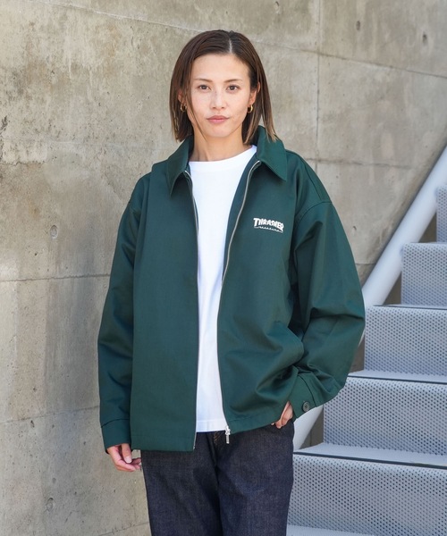 セール】TWILL WORK JACKET/THRASHER スラッシャー ツイル ワーク