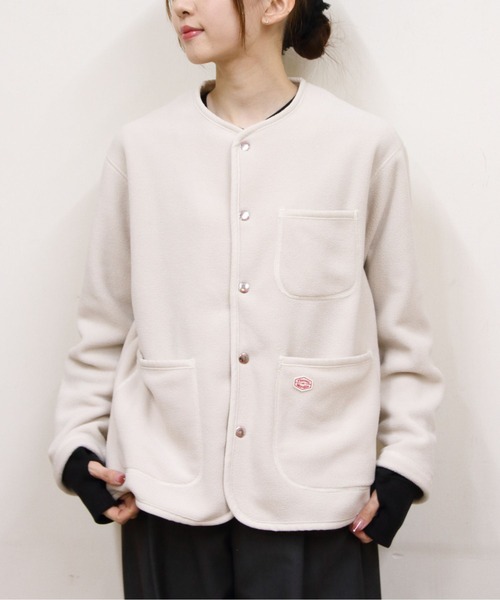 Vincent et Mireille(バンソンエミレイユ)の「VINCENT ET MIREILLE/ヴァンソン エ ミレイユ フリースカーディガン FLEECE CARDIGAN(カーディガン/ボレロ・レディース・ブラック/ベージュ/オフホワイト・36)」の1枚目の写真