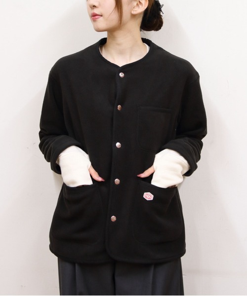 Vincent et Mireille(バンソンエミレイユ)の「VINCENT ET MIREILLE/ヴァンソン エ ミレイユ フリースカーディガン FLEECE CARDIGAN(カーディガン/ボレロ・レディース・ブラック/ベージュ/オフホワイト・36)」の2枚目の写真