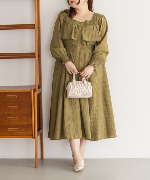 【最終価格】 CLETTEオリジナル★フロントボタンティアードデザインワンピース CLETTEオリジナルフロントボタンティアードデザインワンピース