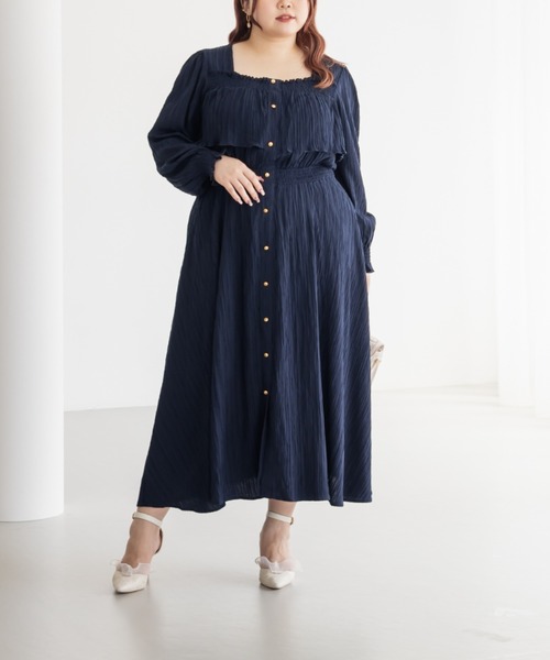 【最終価格】 CLETTEオリジナル★フロントボタンティアードデザインワンピース CLETTEオリジナルフロントボタンティアードデザインワンピース