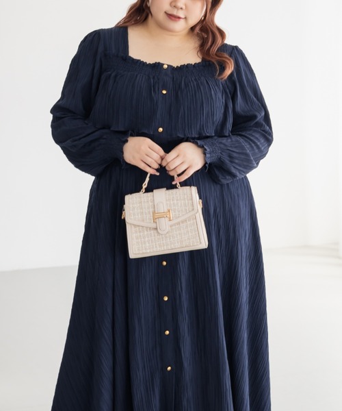 【最終価格】 CLETTEオリジナル★フロントボタンティアードデザインワンピース CLETTEオリジナルフロントボタンティアードデザインワンピース