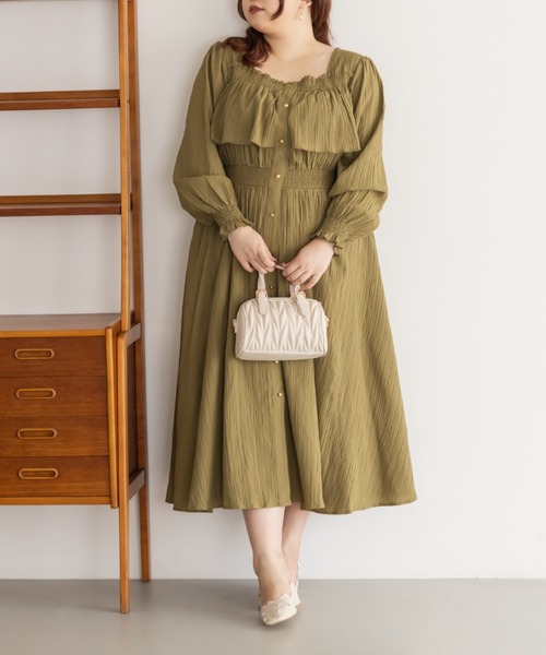 【最終価格】 CLETTEオリジナル★フロントボタンティアードデザインワンピース CLETTEオリジナルフロントボタンティアードデザインワンピース