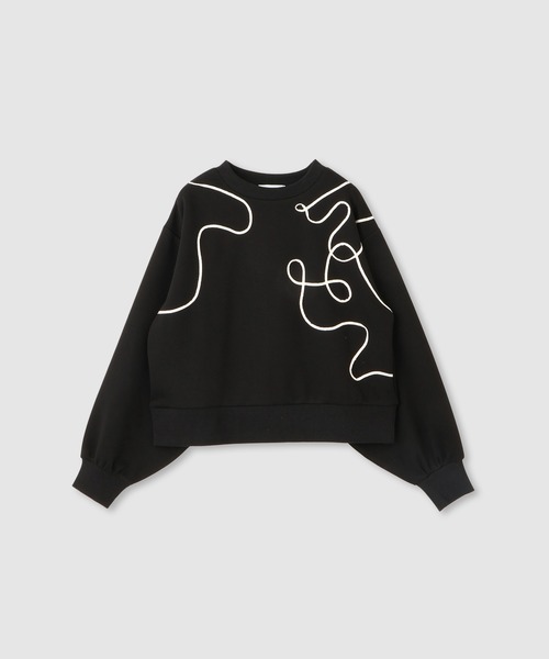 Mac-House(マックハウス)の「milli de l'airAIRier Code Art Sweat/エアリエコードアートスウェット(スウェット・レディース・ライトグレー/ブラック/オフホワイト・M)」の20枚目の写真