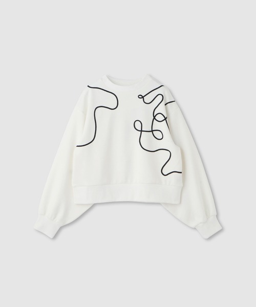 Mac-House(マックハウス)の「milli de l'airAIRier Code Art Sweat/エアリエコードアートスウェット(スウェット・レディース・ライトグレー/ブラック/オフホワイト・M)」の21枚目の写真