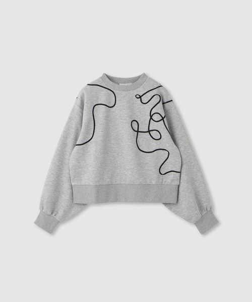 Mac-House(マックハウス)の「milli de l'airAIRier Code Art Sweat/エアリエコードアートスウェット(スウェット・レディース・ライトグレー/ブラック/オフホワイト・M)」の22枚目の写真