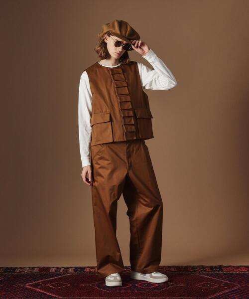 40ｃｔ＆525（フォーティーカラッツアンドゴーニーゴ）の「【Sサイズ～】多ポケットユーティリティべスト（ベスト・メンズ・ブラウン系/ブラック・04/01/02/03）」の8枚目の写真