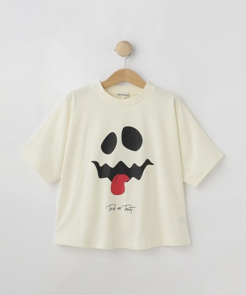 SHOO・LA・RUE（シューラルー）の「【100-150cm】ハロウィンTシャツ（Tシャツ/カットソー・キッズ・アイボリー/ブラック・10/11/12/13/14/15 ）」の2枚目の写真