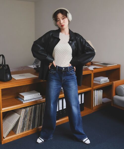 le.coeur blanc（ルクールブラン）の「シアーラメフロッキードットプルオーバー（Tシャツ/カットソー・レディース・ブラウン系その他2/ブラック系その他/ホワイト系その他・38）」の12枚目の写真