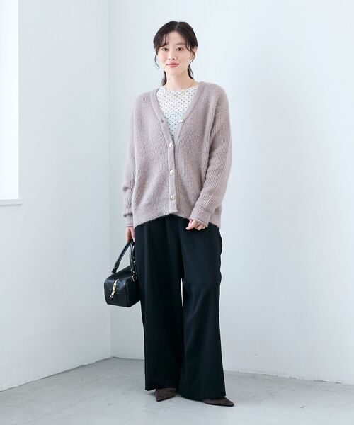 le.coeur blanc（ルクールブラン）の「シアーラメフロッキードットプルオーバー（Tシャツ/カットソー・レディース・ブラウン系その他2/ブラック系その他/ホワイト系その他・38）」の4枚目の写真