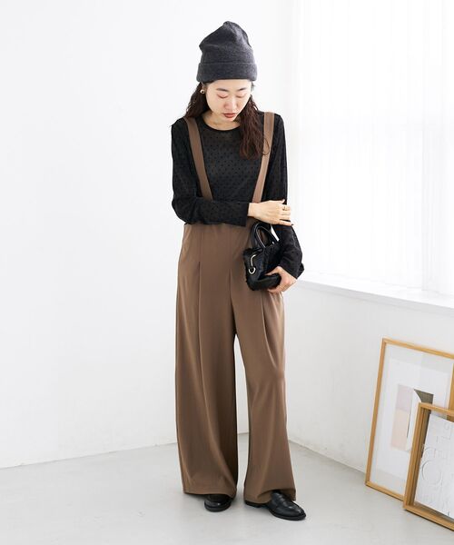 le.coeur blanc（ルクールブラン）の「シアーラメフロッキードットプルオーバー（Tシャツ/カットソー・レディース・ブラウン系その他2/ブラック系その他/ホワイト系その他・38）」の20枚目の写真